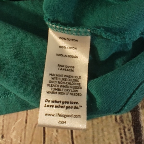 Life is Good Teal Simplify Tee Shirt Small - Picture 4 of 13
